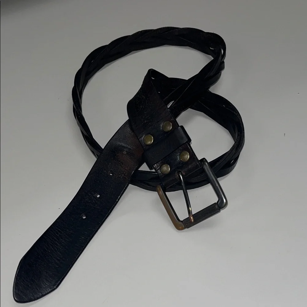 Old Navy Men's Dark Brown Braided Belt Size 38”